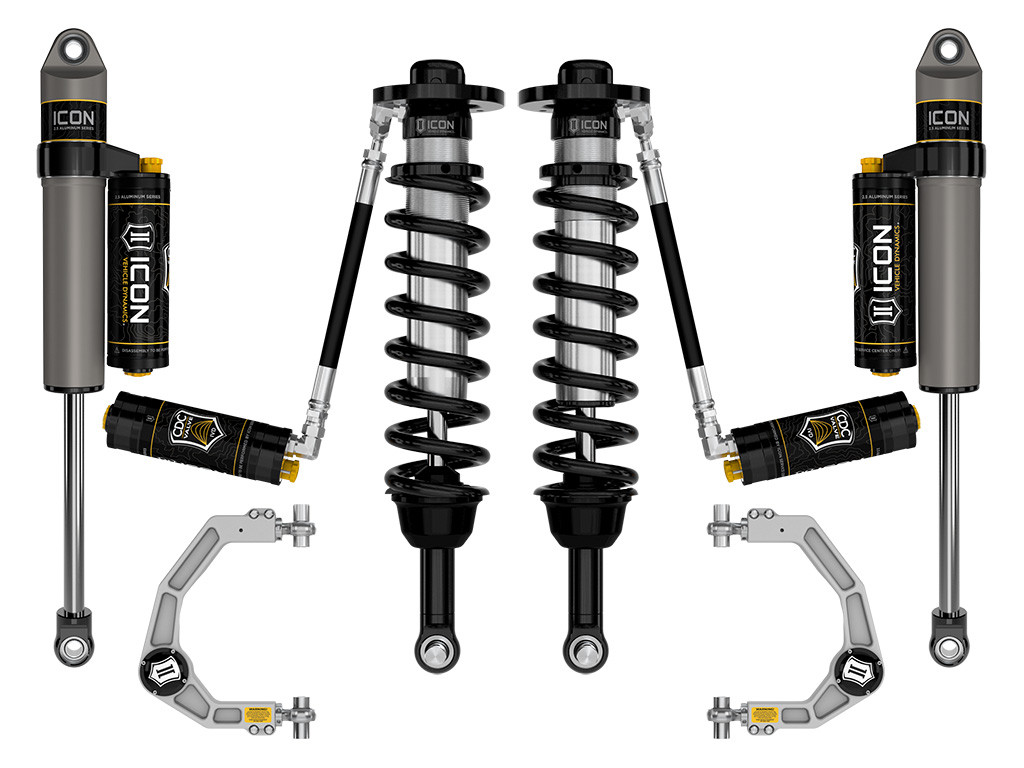 2021-2023 Ford F-150 4WD 2.75-3.5" Lift Stage 4 Suspension System Billet UCA - ICON K93134